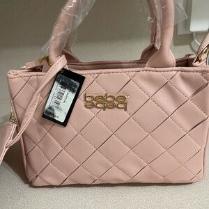 bebe Quilted Crossbody Purse Satchel Pale Pink
